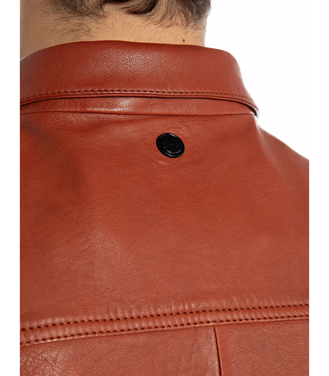 リラックスフィット ワックスレザージャケット 詳細画像 コニャック 5